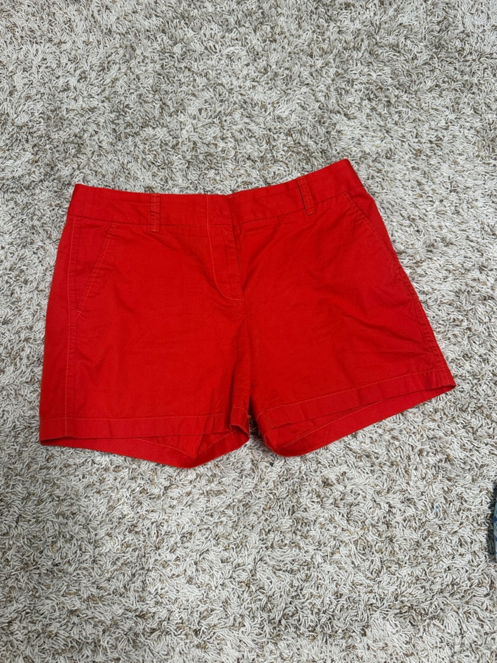 J Crew Women's Red Classic Cotton Bermuda Shorts